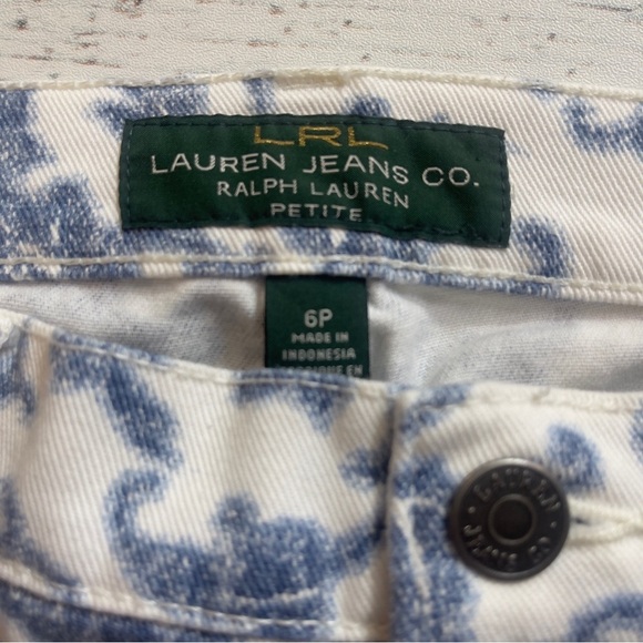 LRL Lauren Ralph Lauren Floral Petite Jeans 6P - Picture 3 of 8